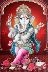 Ganesha eller Ganapati: den hinduiska guden med elefanthuvudet.