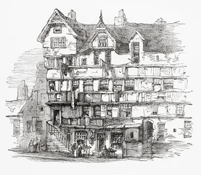Hus på High Street, Edinburgh, Skottland
