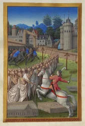 Les Très Riches Heures du Duc de Berry, Folio 90v - Dödens ryttare