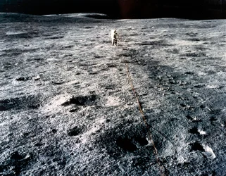 Bemannad rymdflygning, USA, Apollo 14 Apollo 14-astronauten Edgar Mitchell på månen