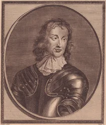 Porträtt av den brittiske generalen och politikern John Lambert (1619-1684), kopparstick av John Goldar (1729-1795) från målning av Robert Walker