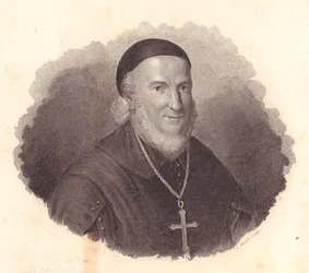 Porträtt av den italienske biskopen Adeodato Turchi (1724-1803), kopparstick av G Guzzi från målning av Francesco Vicira
