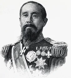Porträtt av Ito Hirobumi (1841-1909), japansk politiker