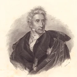 Porträtt av konsthistorikern Leopoldo Cicognara (1767-1834), kopparstick av Fusinati från porträtt av Lipparini