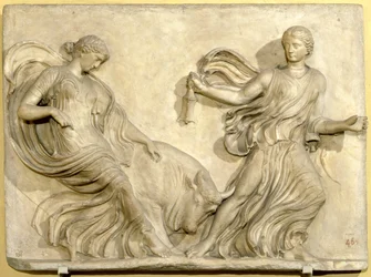 Relief från Nikes tempel från Akropolis, Aten, Neo-Attic, Grekiskt, sent 2:e århundradet f.Kr. (marmor)