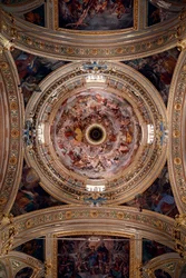 San Donato kyrka. Fresk. Genua. Italien.
