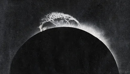 Solutbrott fotograferat 1929. (tryck)