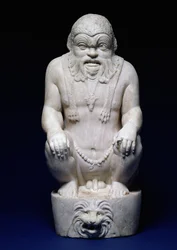 Den egyptiska guden Bes, från en fontän, romersk, ca 130 e.Kr. (marmor)