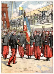 Det tredje Zouaves regemente i Marseille