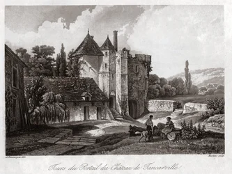 Tancarvilles slott. cirka 1840 (gravyr)