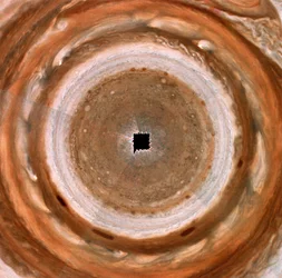 Utsikt över Jupiters nordpol