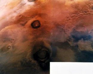 Vulkaner på ytan av planeten Mars