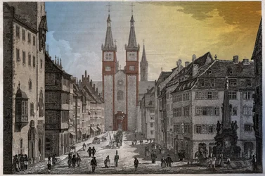 Würzburg, cirka 1830 (gravyr)
