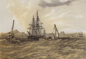 Edinburgh från Frith of Forth (chromolitho)