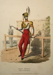 Royal Marines Master of the Band, ca 1830 (handfärgad litho)