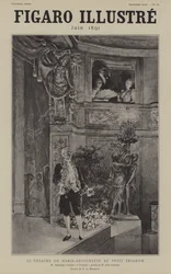 Franske skådespelaren Louis Arsene Delaunay reciterar Jules Clareties-dikten A Trianon på Theatre de Marie Antoinette på Petit Trianon, Versailles