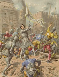 Assault of the Tournelles at Orleans (chromolitho)