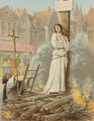 Tortyr av Jeanne DArc (chromolitho)
