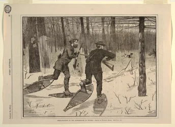 Deer-stalking in the Adirondacks in Winter, from Every Saturday, January 21, 1871, sid. 57