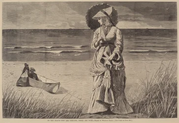 På stranden - två är företag, tre är inga
