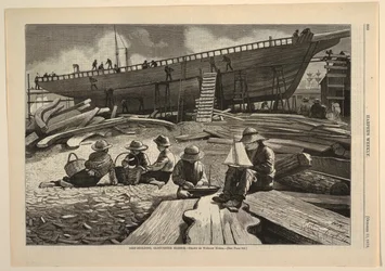 Ship-Building, Gloucester Harbor, från Harper