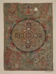 Buddha omgiven av bodhisattva