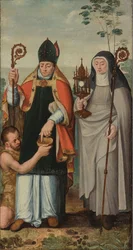 Holländska: Saint Clare och Saint Martin av Tours Saint Clare och Saint Martin av Tours