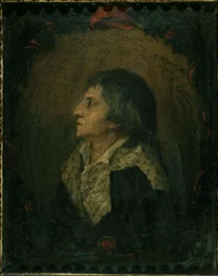 Franska: Porträtt av Jean-Paul Marat (1743-1793), publicist och politisk man (P725)
