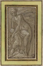 Naken med Putto