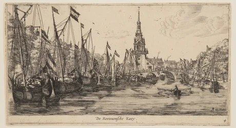 De Roowaensche Kaey, från Vyer över Amsterdam