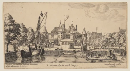 S. Anthonis Marckt met de Waegh, från vyer över Amsterdam