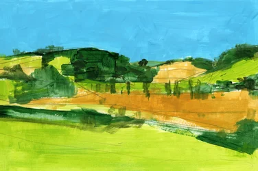 Abstrakt landsbygdsvy