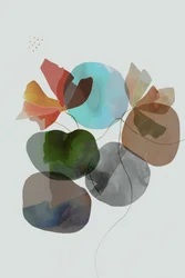 Abstrakta blomformade motiv