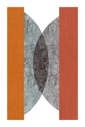 Abstrakt orange geometri