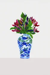 Färgglada målade blommor