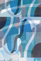 Svalblå abstraktion