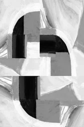 Geometrisk abstrakt konst i gråskala