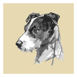Modernt hundporträtt