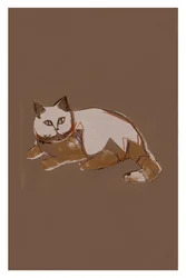 Modern stiliserad katt