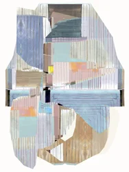 Pastellfärgade geometriska lager