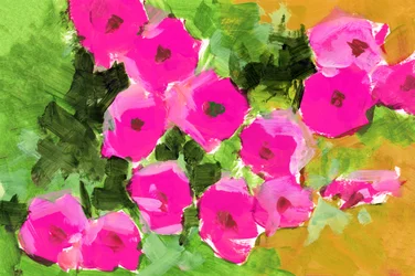 Rosa blommor i trädgården