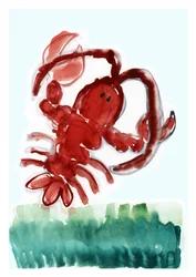 Red Lobster i akvarell