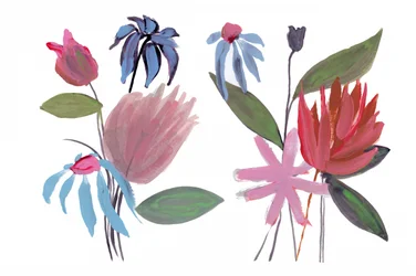 Färgsprakande abstrakta blommor