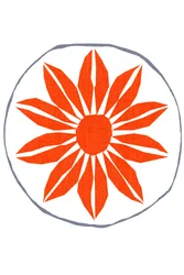 Ljus orange blomma