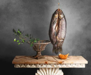 Rustikt fiskstilleben