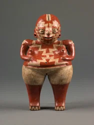 Kvinnofigur, sen formativ period, ca 500-0 f.Kr (keramik)