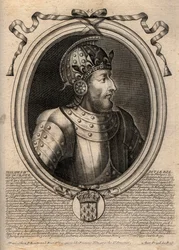 Porträtt av Filip IV the Bel (1268 - 1314), kung av Frankrike - Philip IV the Fair (1268-1314) kung av Frankrike - gravyr från 