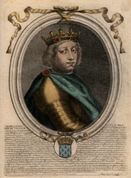 Porträtt av Karl IV the Bel (1294-1328), kung av Frankrike - Karl IV 