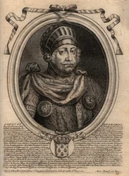 Porträtt av Ludvig VI, kallad The Fat - gravyr från 