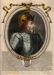 Portrait of Philip IV the Bel (1268 - 1314), King of France - Philip IV the Fair (1268-1314) King of France - engraving from 